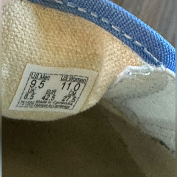 Vans Cornflower Blue Cream Check Slip On Loafer sneakers - Picture 7 of 8